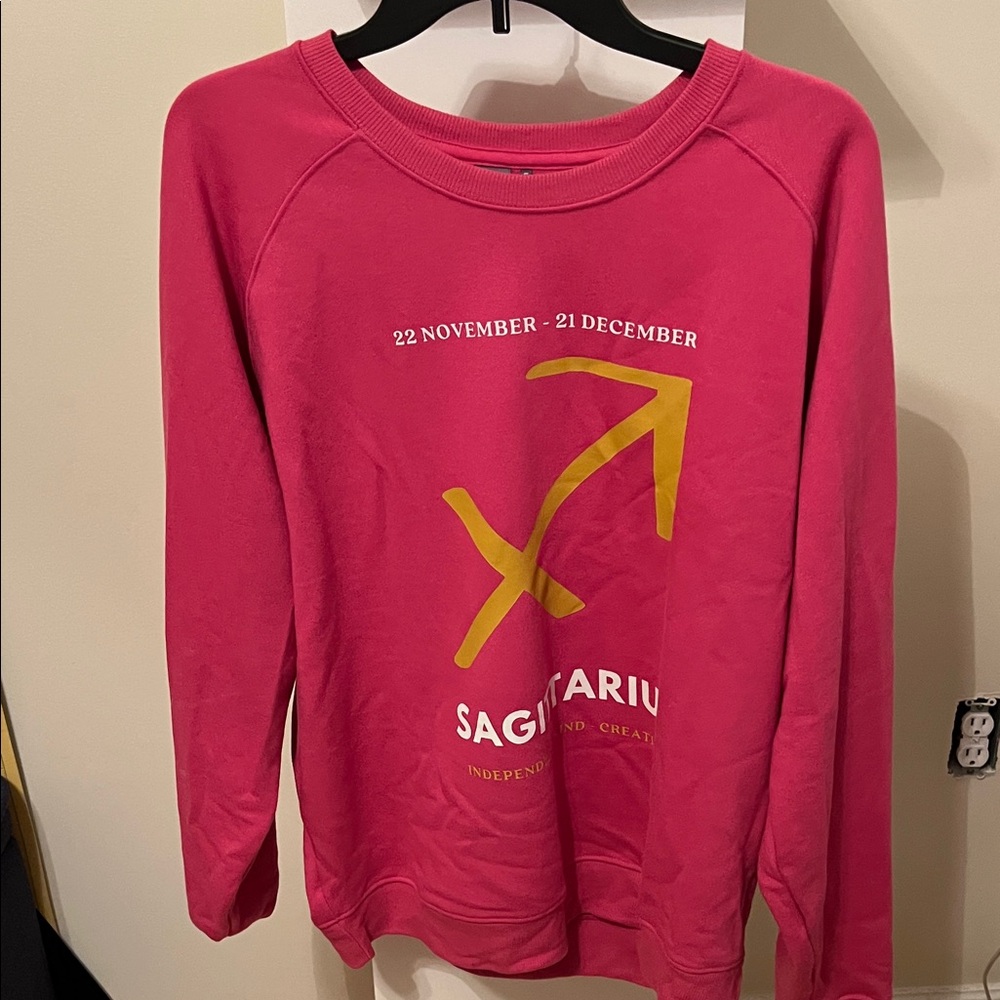 Anthropologie Sagittarius Pink L Sweatshirt NWT